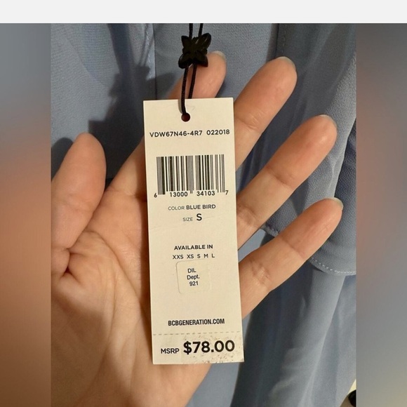 BCBGeneration Blue Bird Shift Sleeveless Women's Dress - Picture 16 of 16